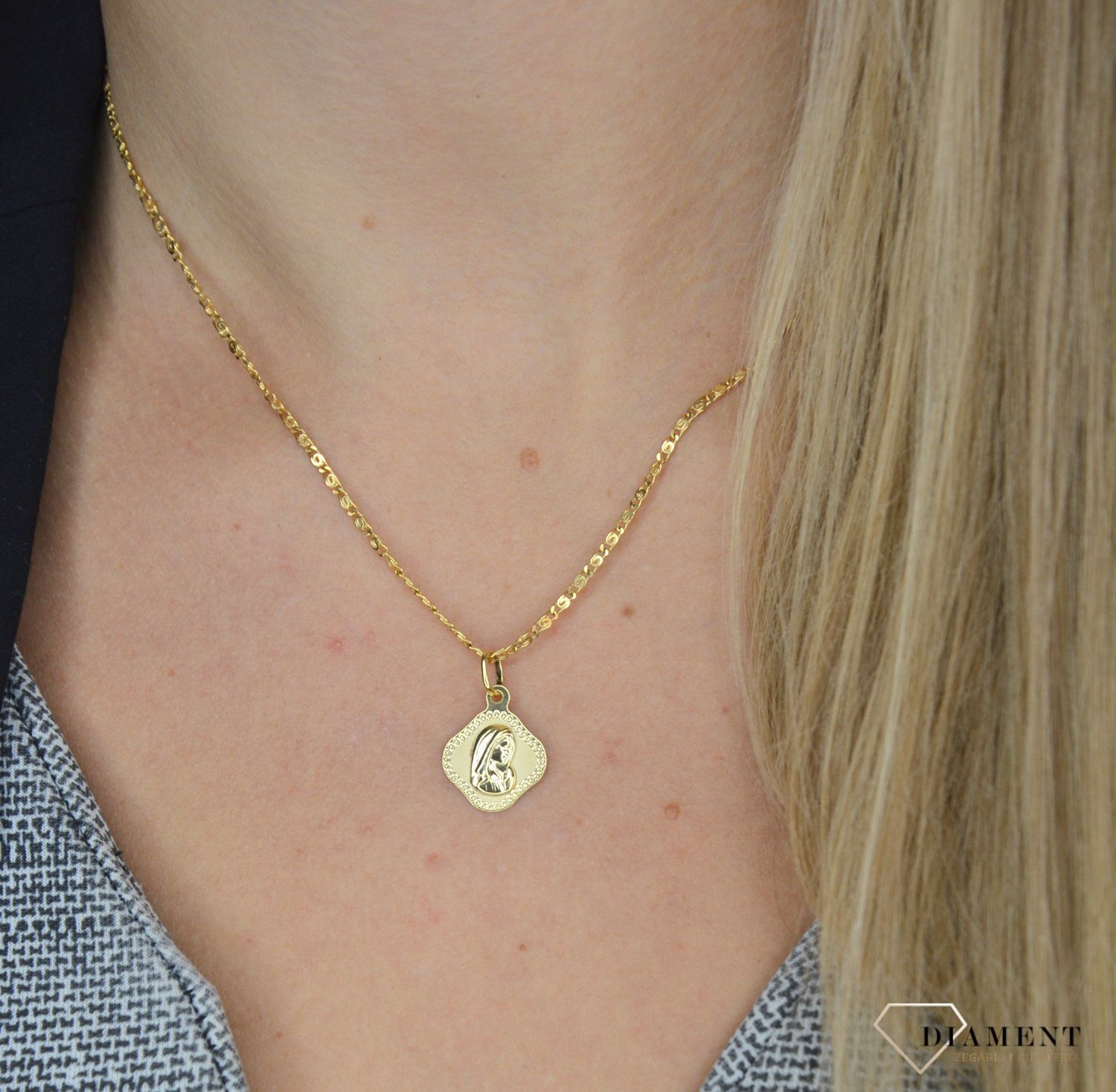 Zawieszka złoty medalik 'Matka Boska' ZA 3794 333.jpg